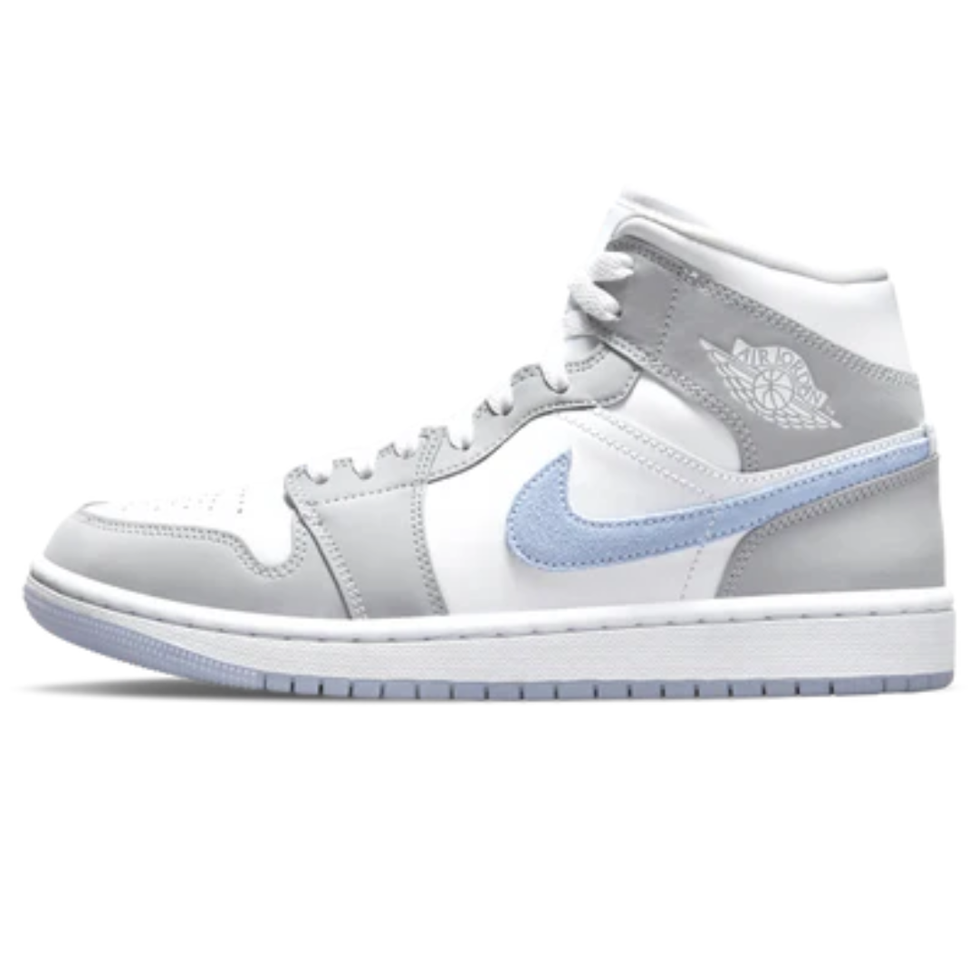 Air Jordan 1 Mid Grey Blue Womens